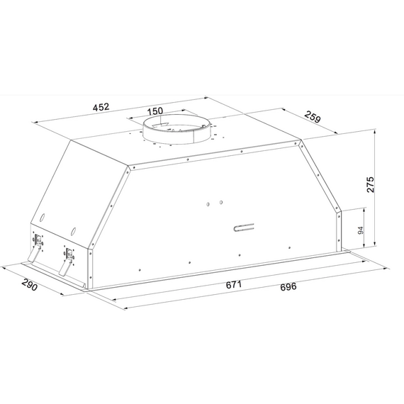 Вытяжка Fabiano ProBox 700 Inox, изображение 3